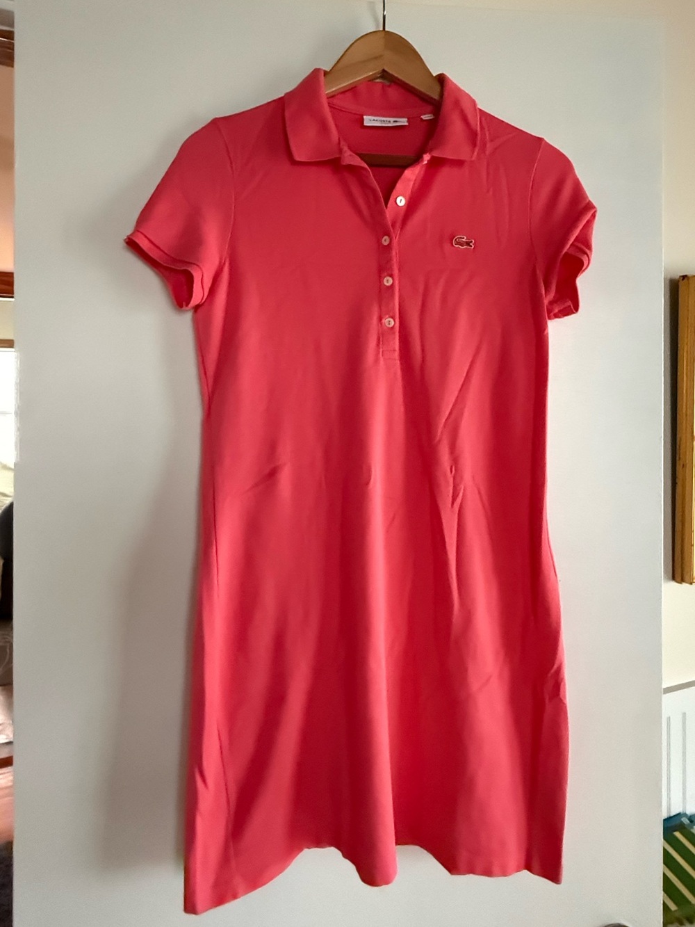 Lacoste Coral Pink Polo Mini Dress